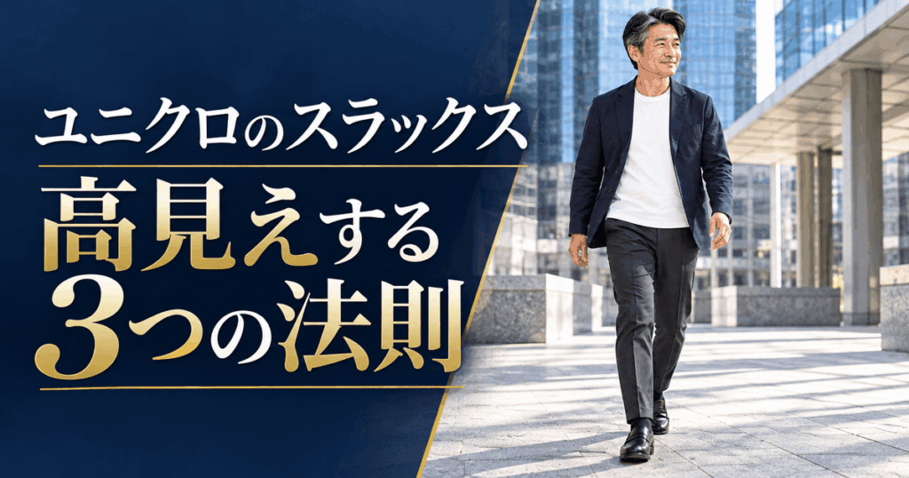 【40代メンズ】ユニクロのスマートアンクルパンツが高見えする3つの法則