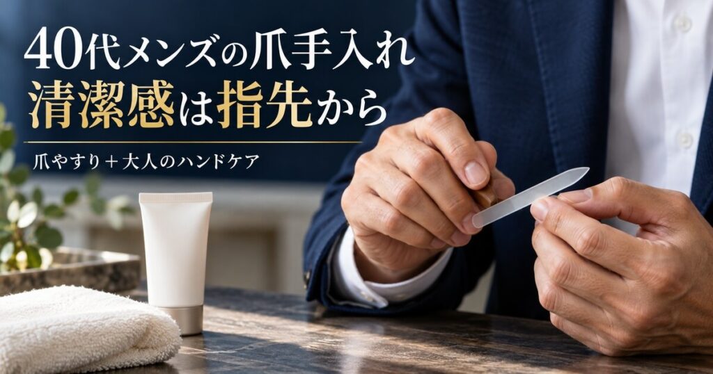 40代メンズの爪手入れ！清潔感が激変する爪やすりと大人のハンドケア