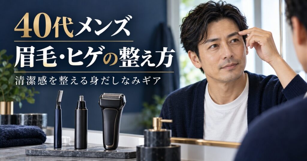 40代メンズ眉毛・ヒゲの整え方！清潔感が激変する身だしなみギア