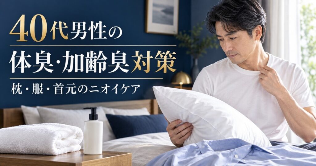 40代男性の体臭・加齢臭対策！夕方の枕や服のニオイを元から断つ方法
