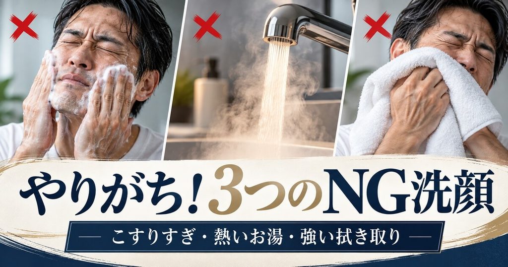 40代男性がやってはいけない「3大NG洗顔」