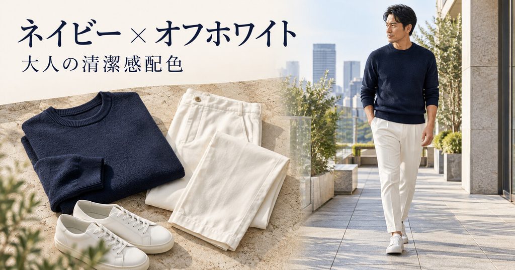 ルール1：ネイビー×オフホワイトで作る「大人の清潔感配色」