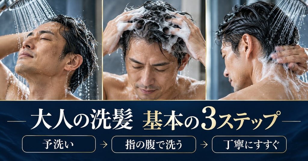 5分で頭皮が蘇る！大人の正しいシャンプー3ステップ