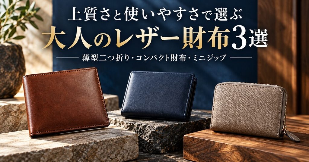 40代男性が持つべき「神レザー財布3選」