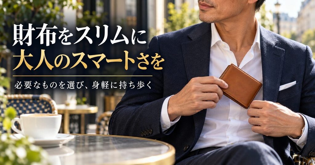 まとめ：財布をスリムにするだけで「大人のスマートさ」が手に入る
