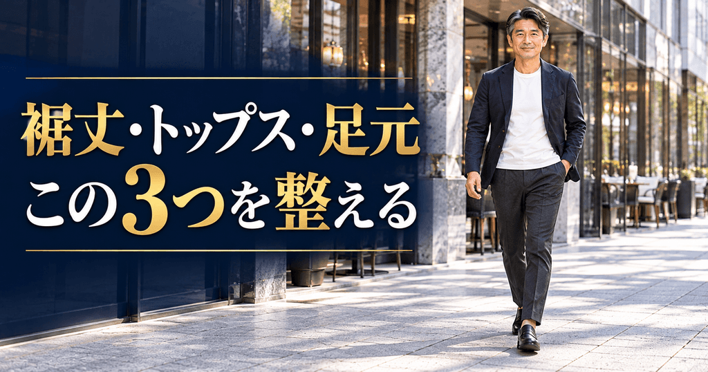 高見えの基本は裾丈・トップス・足元を整えること